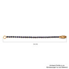 Masoala Saphir und schwarzes Spinell-Armband, (Fissure gefüllt), 19 cm, 925 Silber vergoldet ca. 18,79 ct image number 4