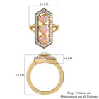 Natürlicher, äthiopischer Opal und Zirkon-Ring, 925 Silber Gelbgold Vermeil  ca. 1,69 ct image number 6