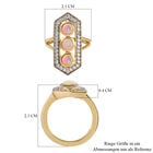 Natürlicher, äthiopischer Opal und Zirkon-Ring, 925 Silber Gelbgold Vermeil  ca. 1,69 ct image number 6