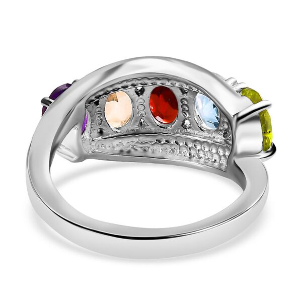 Mehrfarbiger Ring, Edelstahl, (Größe 16.00) ca. 2.53 ct image number 5