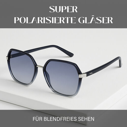 Sole & Luce - Transparente Polarisierende Sonnenbrillen, Silber und Blau image number 1