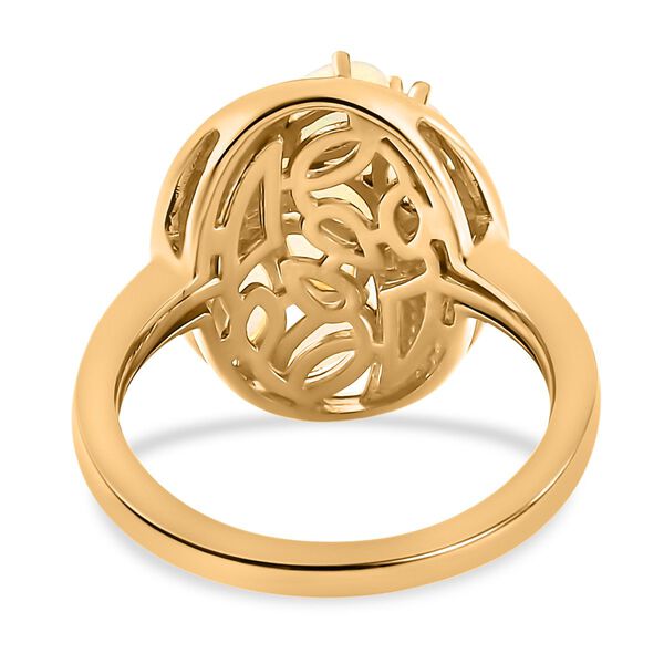 Nat&uuml;rlicher, &auml;thiopischer Opal-Ring, 925 Silber Gelbgold Vermeil  ca. 0,87 ct image number 6