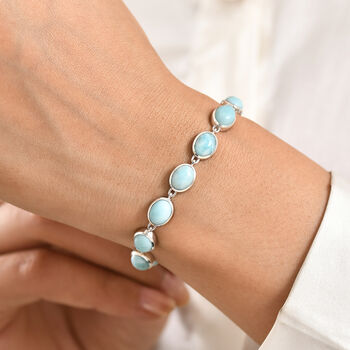 D'Joy Larimar Armband ca. 19 cm 925 Silber rhodiniert ca. 22,02 ct.