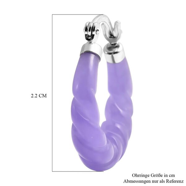 Lila Jade Ohrringe 925 Silber rhodiniert ca. 17,50 ct. image number 5