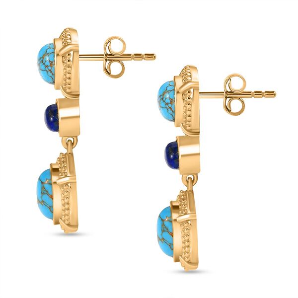 EverTrue blaue Türkis und Lapislazuli Ohrringe - 5,39 ct. image number 3