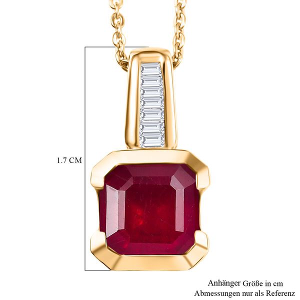 D'Joy Afrikanischer Rubin und Diamant Anhänger mit 50cm Kette - 2,91 ct. image number 6