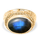 EVER TRUE AAA Labradorit Ring Nickelfreies Messing (Gr&ouml;&szlig;e 21.00) ca. 9,34 ct