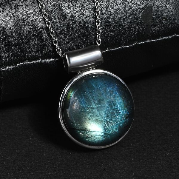 Labradorit Schmuckset Edelstahl ca. 20.00 ct image number 3