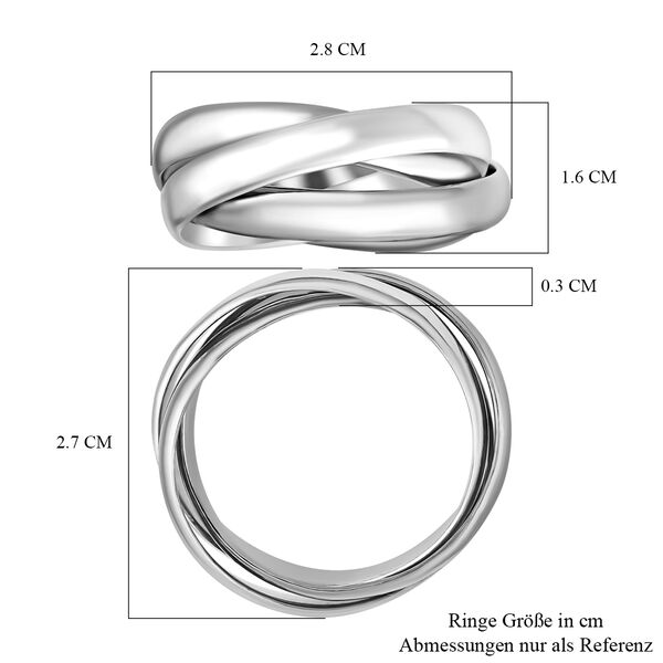 Royal Bali Kollektion- Wickelring Trio in 925 Silber image number 4