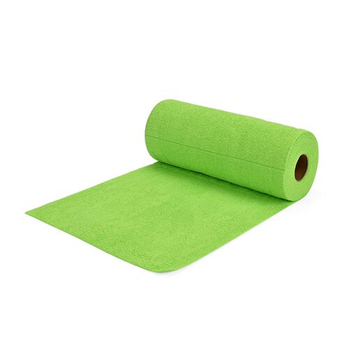 Abreißbare Mikrofaser Reinigungstuchrolle, 30 Tücher/Rolle, grün image number 0
