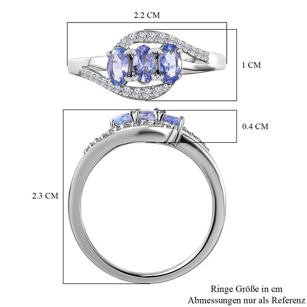Tansanit und Zirkonia Ring - 1.15 ct. image number 7