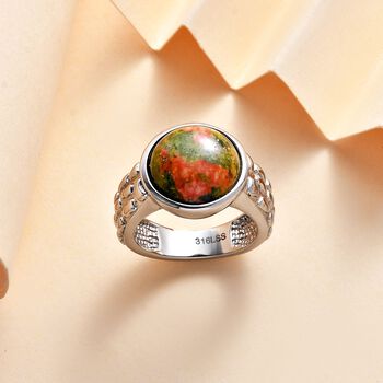 Unakite Ring -  5,69 ct.