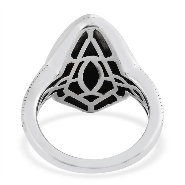 Schwarzer Spinell-Ring, 925 Silber  ca. 6,95 ct image number 6