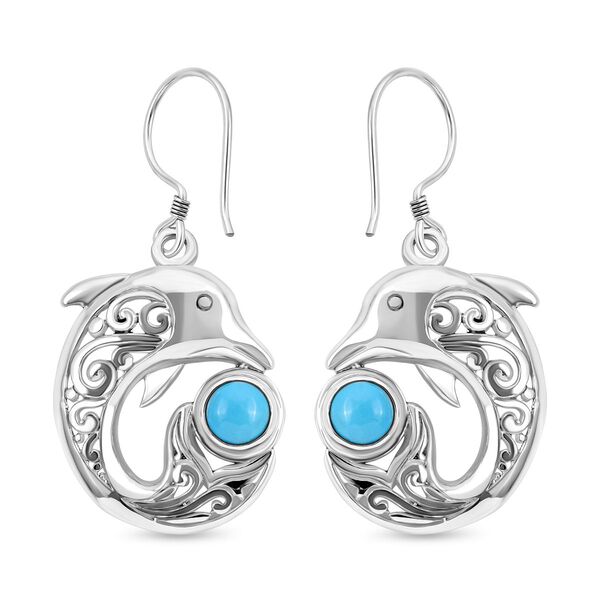 Royal Bali - Sleeping Beauty T&uuml;rkis Ohrringe, 925 Silber ca. 0,92 ct image number 0