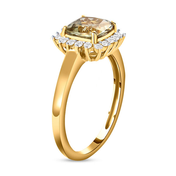 AAA Turkizit und Diamant-Ring, I2-I3 G-H, 585 Gelbgold  ca. 1,94 ct image number 5