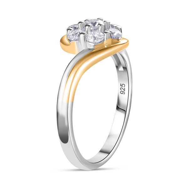 Moissanit Ring, 925 Silber, bicolor, (Größe 20.00) ca. 0.53 ct image number 6