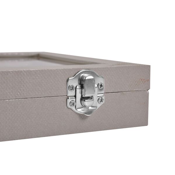 Moderne Ringschatulle mit Acryl-Fenster, 29x18.5x4cm, Silber image number 6