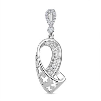 LUSTRO STELLA - Wei&szlig;er Zirkonia Ohrringe und Anh&auml;nger, 925 Silber rhodiniert