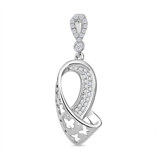LUSTRO STELLA - Wei&szlig;er Zirkonia Ohrringe und Anh&auml;nger, 925 Silber rhodiniert image number 3