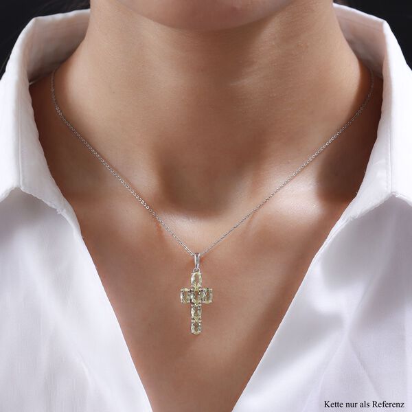 Ouro Verde-Quarz Kreuz-Anh&auml;nger - 2,50 ct. image number 2