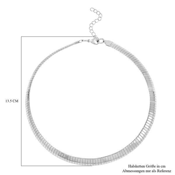 Herringbone Halskette, Edelstahl, Silbefarben, ca. 40.5 cm + 5 cm Extender image number 4