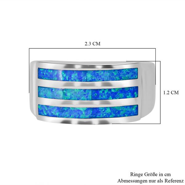 Simulierter blauer Opal-Ring image number 6