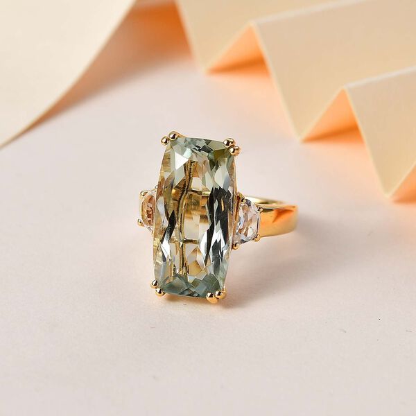 AA Prasiolith und Topas Ring - 11,50 ct. image number 2