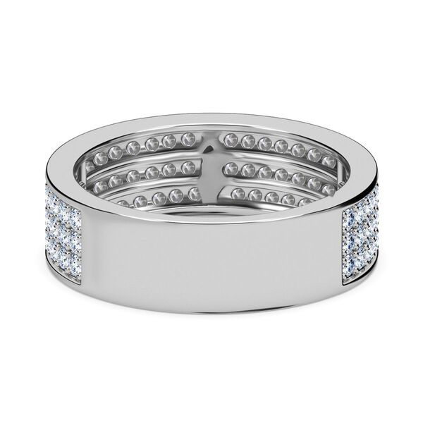 LUXURIANT SGL zertifizierter SI-GH Labor Diamant Ring, 925 Silber rhodiniert - 1 ct. image number 5