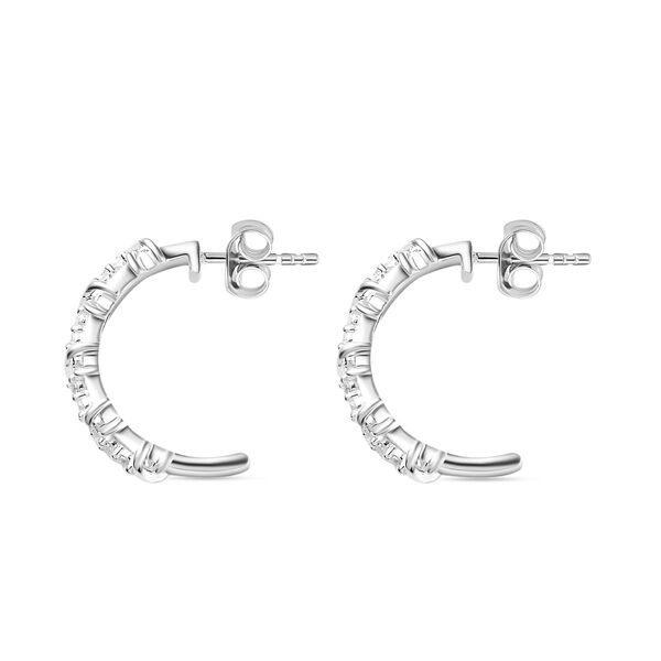 Wei&szlig;e kubische Zirkonia-Ohrringe - 0,45 ct. image number 5