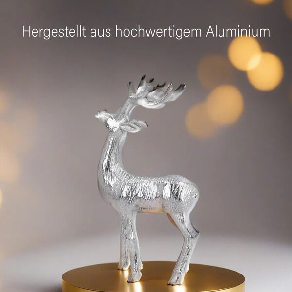 Rentier Figur, 12x5x20cm, silber image number 9