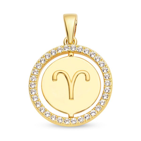 Wei&szlig;er Zirkon Widder-Anh&auml;nger - 0,63 ct. image number 4