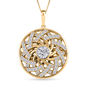 Moissanit Schmuckset 925 Silber vergoldet ca. 1.60 ct