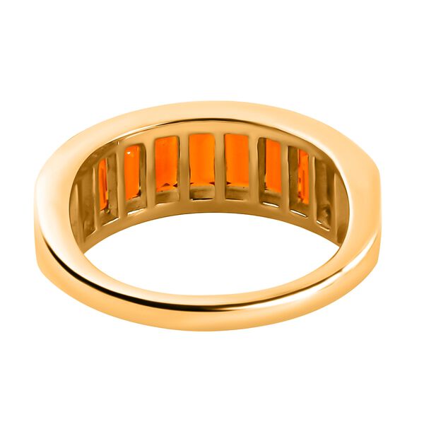 Purpurroter Feueropal-Ring, 925 Silber Gelbgold Vermeil  ca. 1,45 ct image number 6