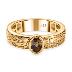 AA natürlicher, goldener Tansanit-Ring - 0,44 ct.