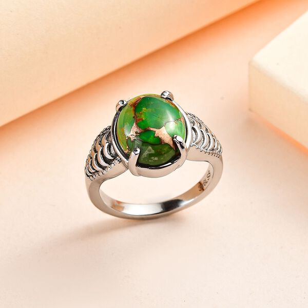 Grüner Mojave Türkis-Ring - 4,71 ct. image number 2
