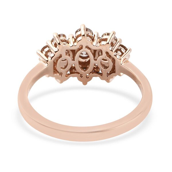 Nat&uuml;rlicher Champagner Diamant zertifiziert I2-I3 Ring 375 Ros&eacute;gold image number 5