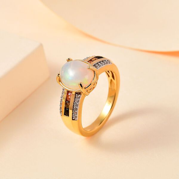 AA &auml;thiopischer Welo Opal, Multi-Turmalin und Zirkon Ring - 2 ct. image number 2