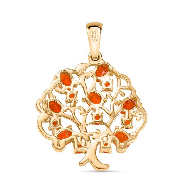 AAA Blaze-Feueropal Anhänger 925 Silber 750 Gelbgold Vermeil ca. 0.99 ct image number 5