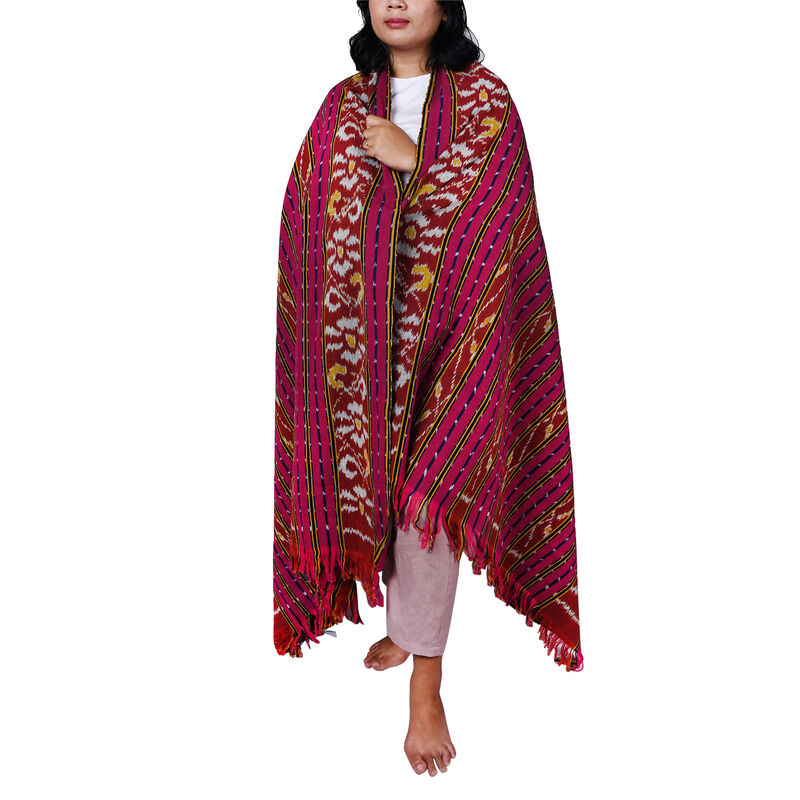 Handgefertigte Tenun-Decke mit Lasem-Motiv, Mehrfarbig image number 0