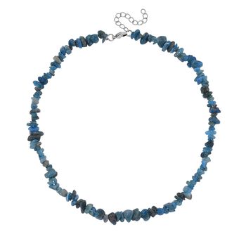 Neon Apatit Halskette, flexibel, Reiner Edelstahl ca. 160.00 ct