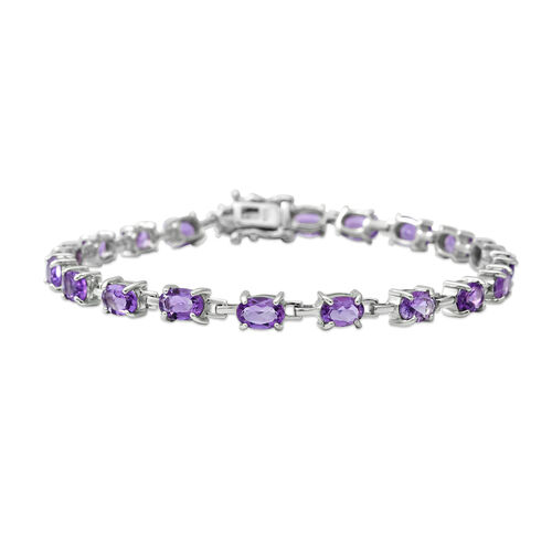 Lusaka Amethyst Armband ca. 19 cm 925 Silber platiniert ca. 9,84 ct image number 0