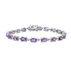 Lusaka Amethyst Armband ca. 19 cm 925 Silber platiniert ca. 9,84 ct