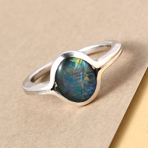 Boulder Opal Triplett-Ring - 1,23 ct. image number 3