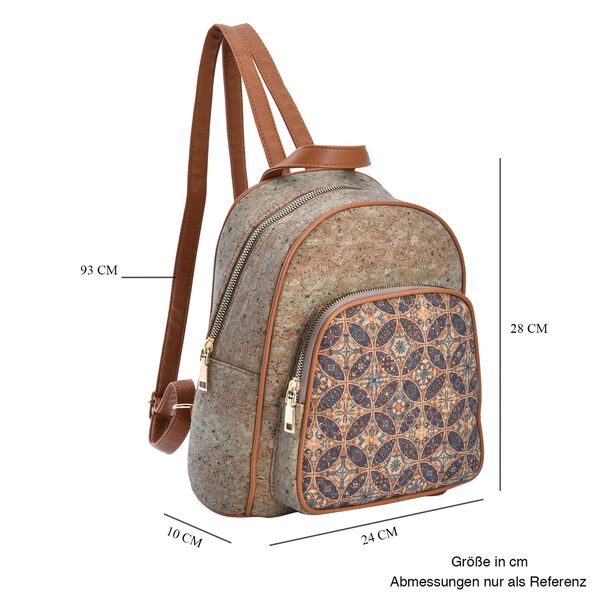 Praktischer Rucksack mit Kunstleder-Griffen, Braun image number 7