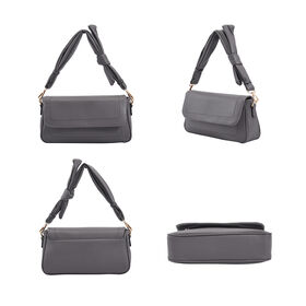 Umh&auml;ngetasche aus Kunstleder, Grau