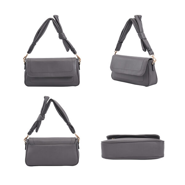 Umhängetasche aus Kunstleder, Grau image number 4