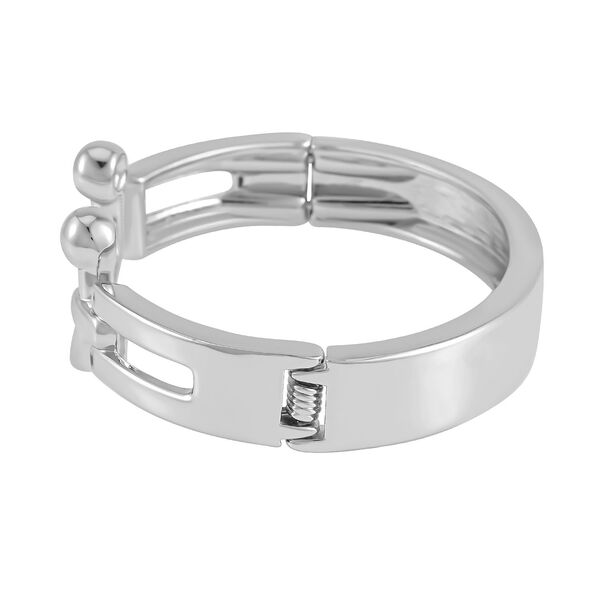 Silberfarbenes Armreif, ca. 18 cm, ca. 25,50g image number 5