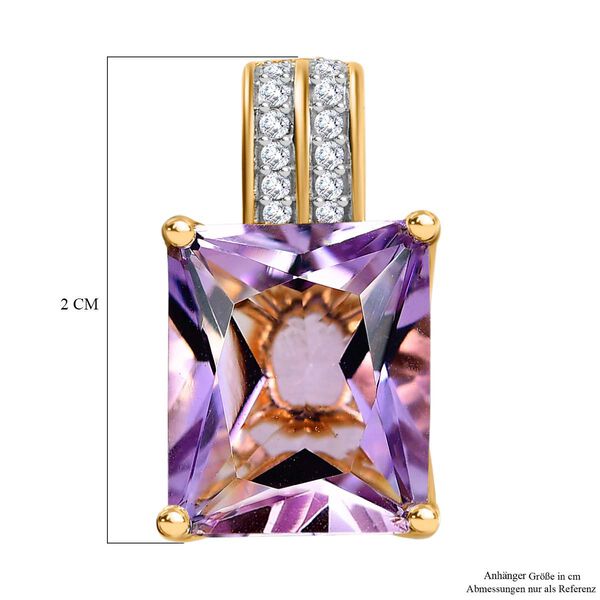 Rose De France Amethyst und Zirkon Anhänger - 6,18 ct. image number 6