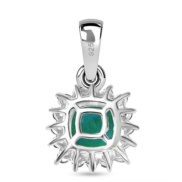 Pfau Triplett Quarz und Zirkon Anh&auml;nger in 925 Silber - 1,44 ct. image number 5