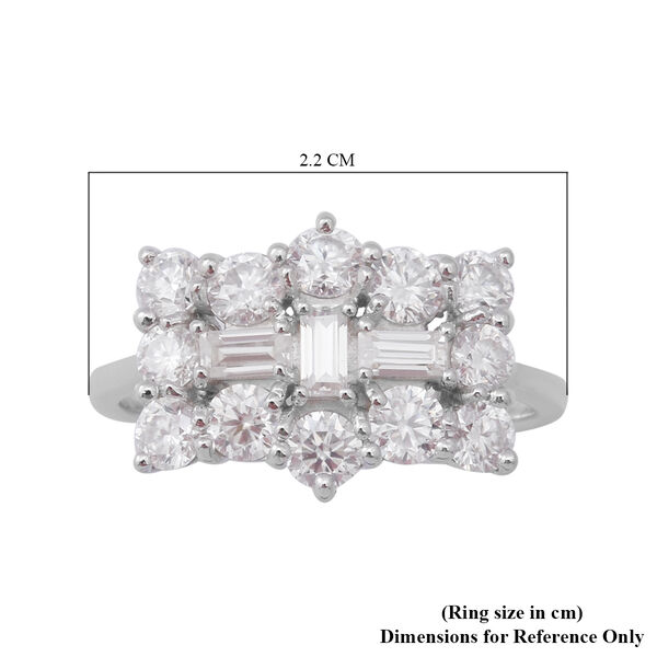 Moissanit Boot Ring 925 Silber rhodiniert  ca. 2,04 ct image number 4